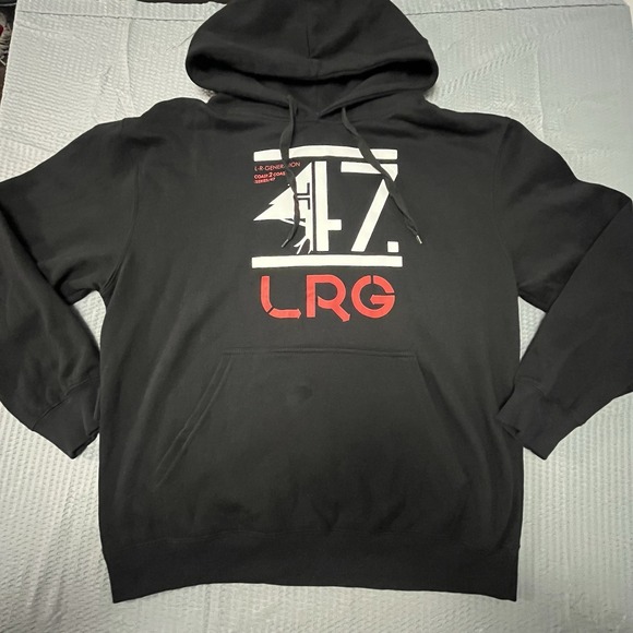 LRG Black Pullover Hoodie Size Large Mens Lifted Research Group - Picture 1 of 6